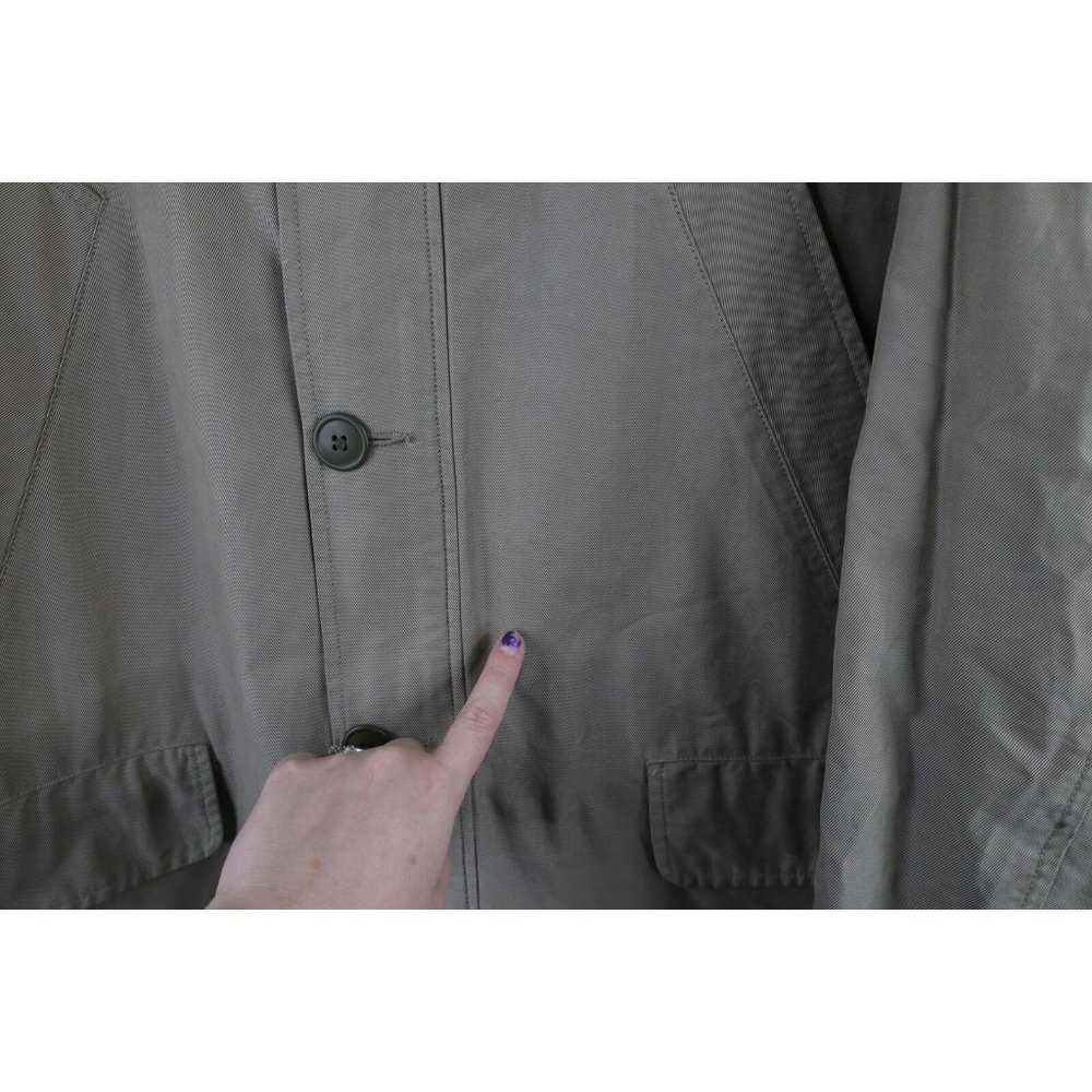 Vintage 90s Ralph Lauren Mens Large Faded Quilt Lined Chore Barn Jacket Beige - Picture 7 of 14